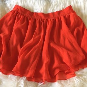 NWOT Forever 21 orange 🍊 skater skirt